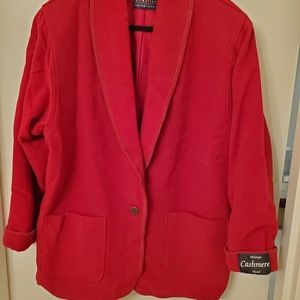 Red nwe wool&cashmere Jacket Xl